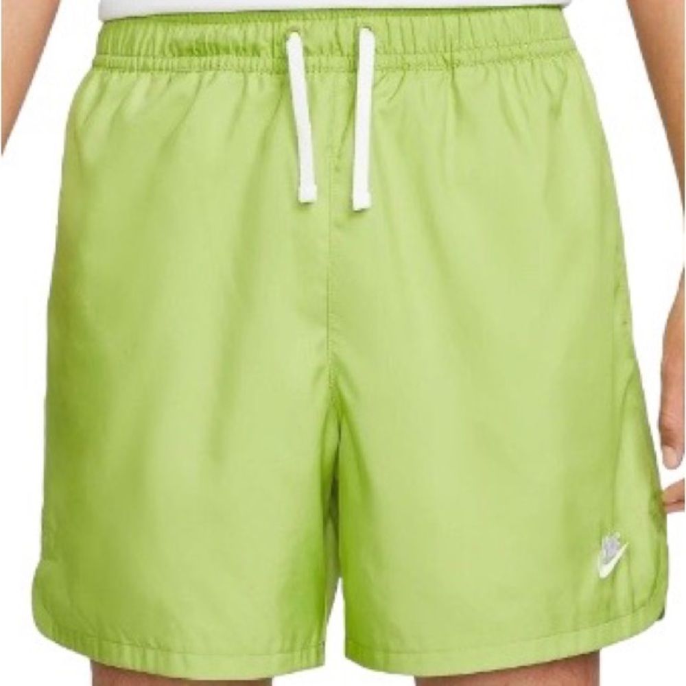Nike Men's Green Flow Shorts Athletic Athleisure Woven Gym Workout Size S